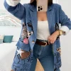 Americana efecto denim Leopardo Hard (L37)