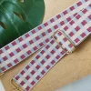 Asa bandolera a cuadritos tonos magenta/celeste/beige
