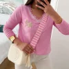 Asa bandolera pata de gallo fucsia/blanca Corina