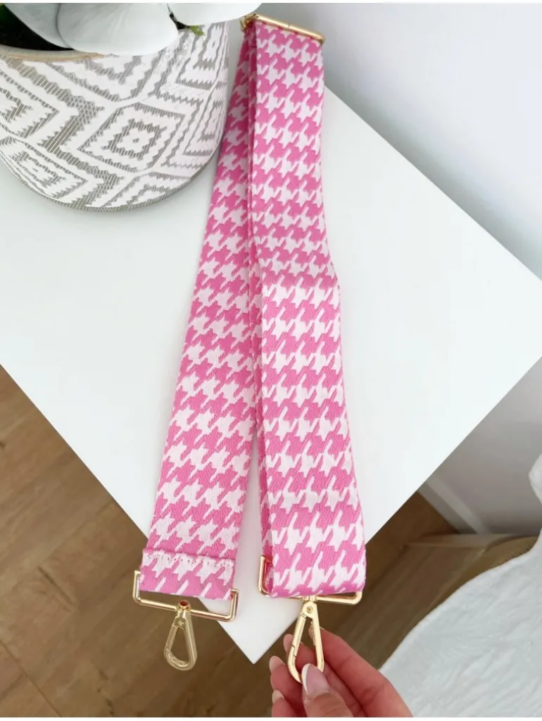 Asa bandolera pata de gallo fucsia/blanca Corina