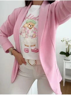 Blazer fluida ROSA CLARO Lola (V02)