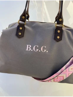 Bolso liso GRIS tejido loneta PERSONALIZADO AMBERES