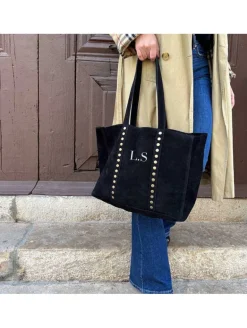 Bolso NEGRO ante y remaches PERSONALIZADO Brenes