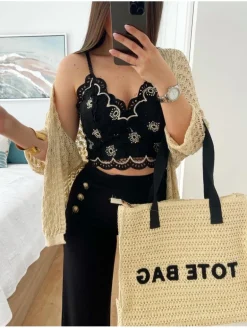 Bralette encaje NEGRO Canarias 01025 (V02)