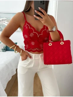 Bralette encaje ROJO Canarias 01025 (V02)