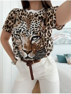 Camiseta animal print Tigre brilli Furia (A37)