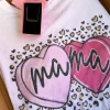 Camiseta blanca manga corta CORAZONES MAMA