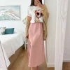 Camiseta BLANCA manga corta DOGUE chiguagua gafas ROSAS collar perlas  (V07)