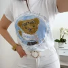 Camiseta osito gafas GIRLS Azul  (V07)