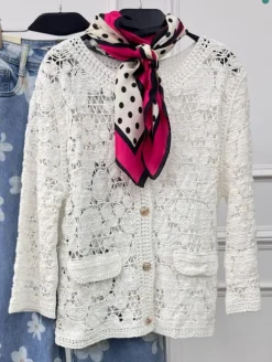Chaqueta croche blanca 941(V02)