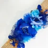 Cinturón elástico rafia flores azul klein Croacia