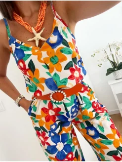 Collar abalorios NARANJA estrella mar dorada