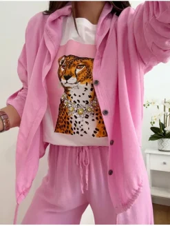 Conjunto dos piezas chaqueta capucha y pantalon ROSA Emily (V02)