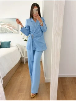 Conjunto traje chaqueta y pantalón AZUL Bonho (M33)