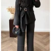 Conjunto traje chaqueta y pantalón NEGRO Bonho (M33)