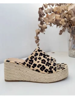 Cuñas plataforma leo print animal XS332 (CA)