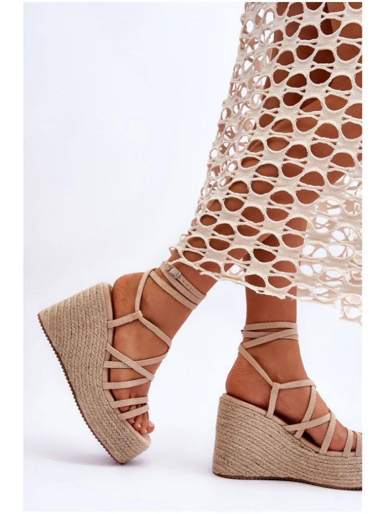 Cuñas tiras beige (KLM)