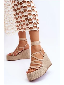 Cuñas tiras beige (KLM)