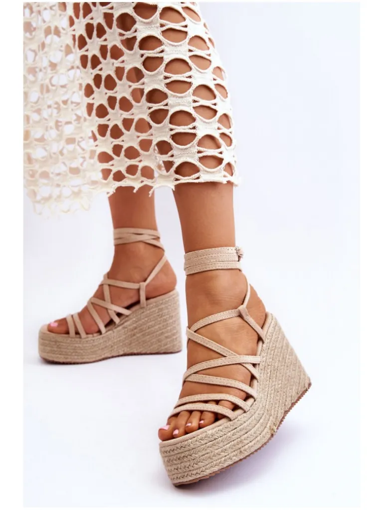 Cuñas tiras beige (KLM)