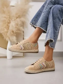 Espardeñas BEIGE tejido estampado 8223 (FSA)