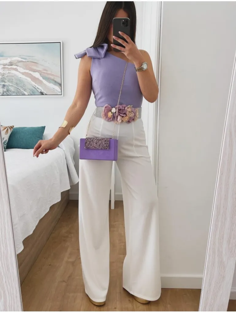 Pantalón ancho BLANCO Estefania (V10)