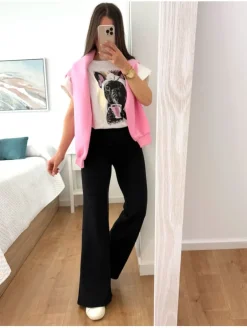 Pantalón tipo malla NEGRO Sezane (V07)