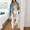 Pantalón vaquero BLANCO detalles rasgados CA373 (DRD)