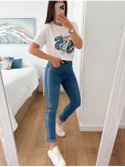 Pantalón vaquero detalles brilli 436 (DRD)