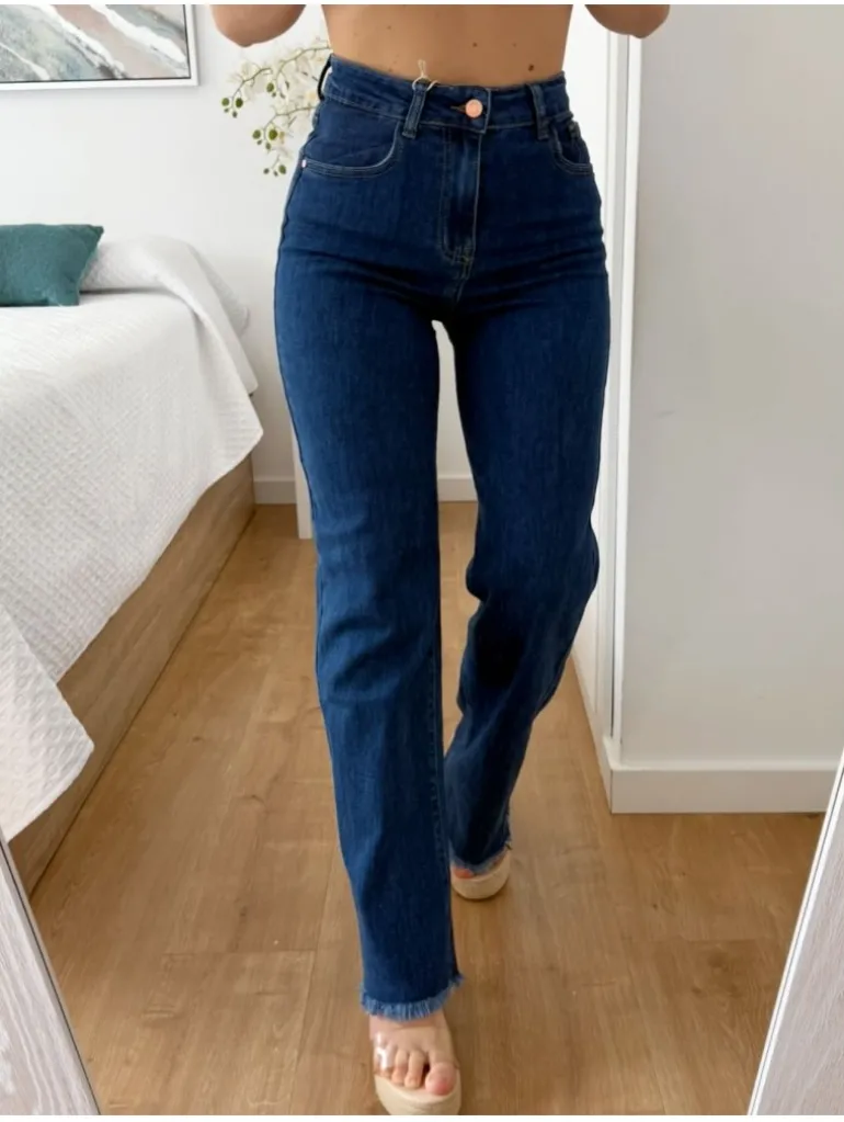 Pantalón vaquero recto oscuro 0205-3 (A37)