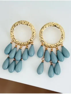 Pendientes lagrimas azules (V00)