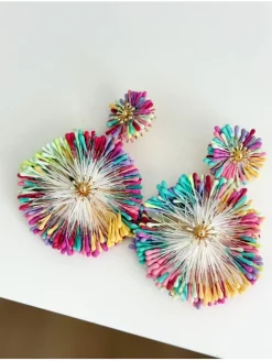 Pendientes multicolor circulos (V00)