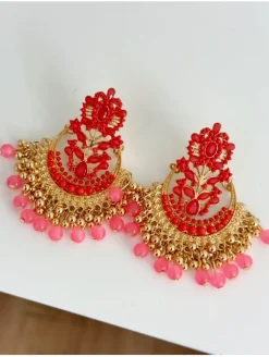 Pendientes piedras rojas (V00)