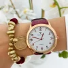Reloj correa granate Bruselas