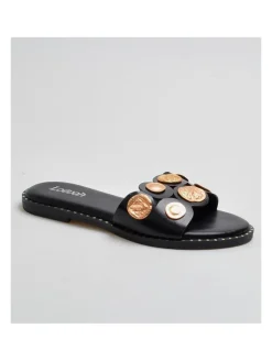 Sandalia negra monedas BMO9508 (KL)