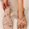 Sandalia plana BEIGE Villa (KL)