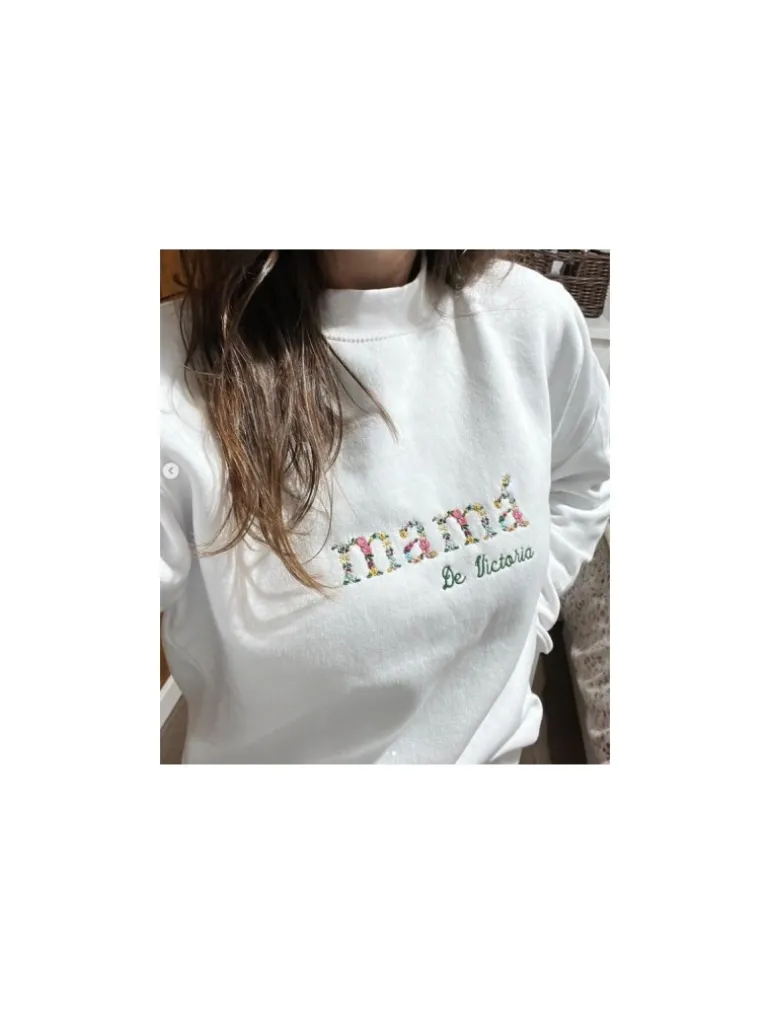 Sudadera Basic personalizada florecitas (MB)