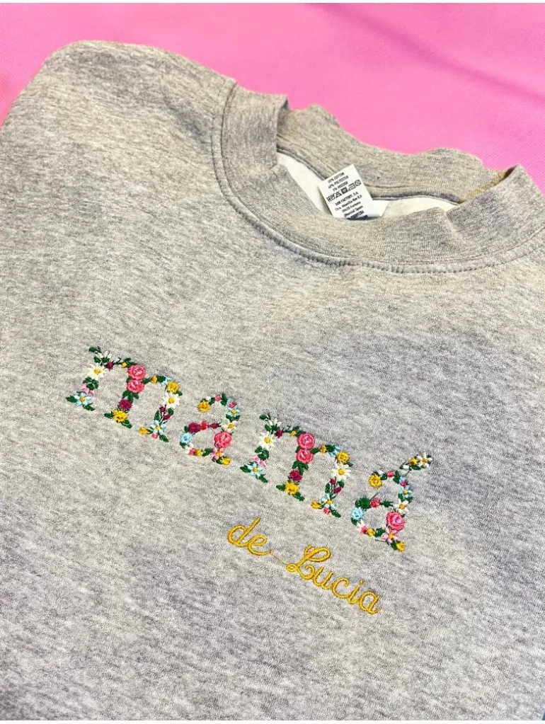 Sudadera Basic personalizada florecitas (MB)