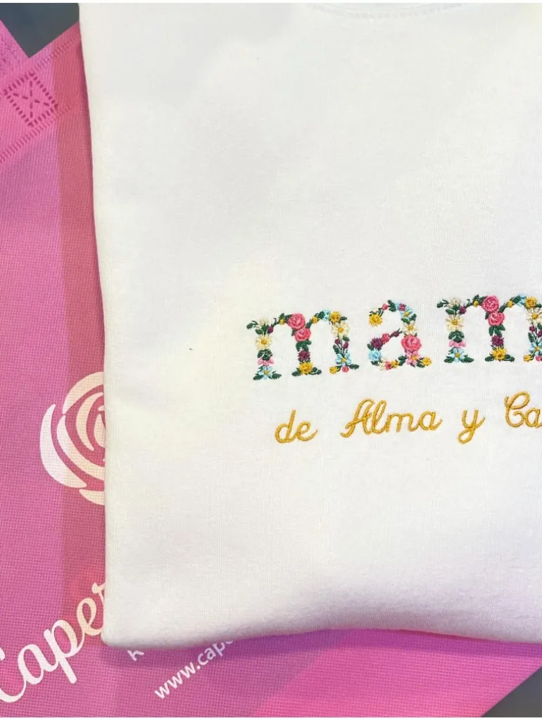 Sudadera Basic personalizada florecitas (MB)