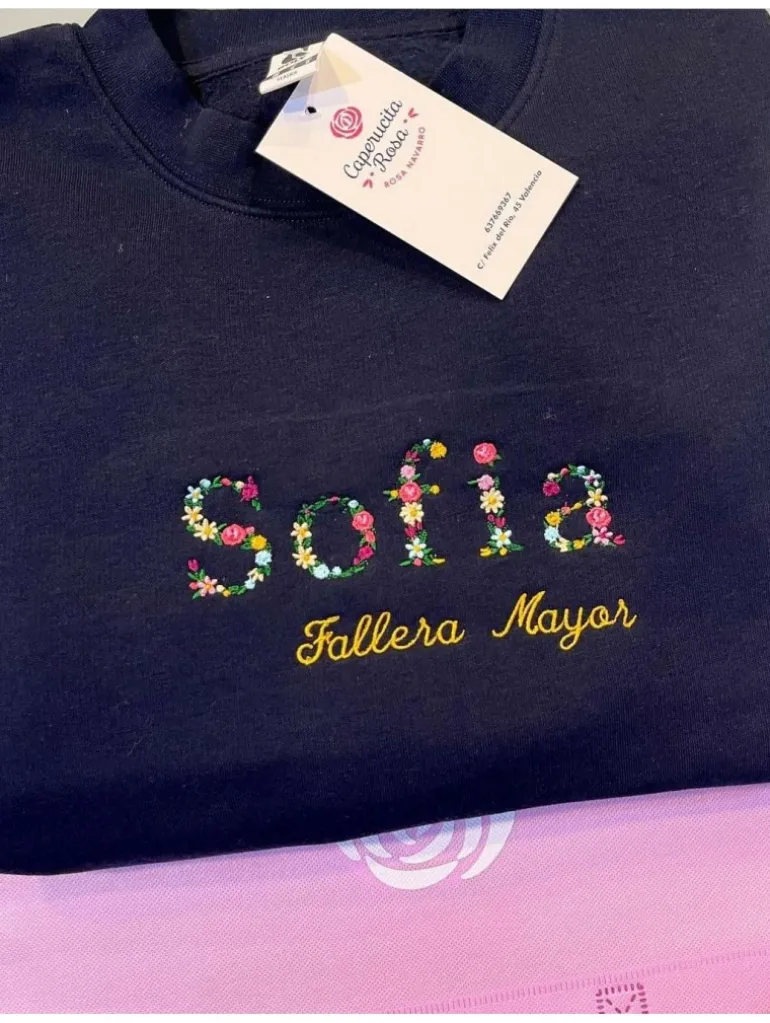 Sudadera Basic personalizada florecitas (MB)