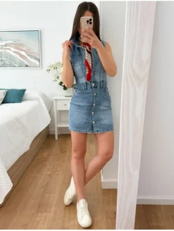 Vestido corto vaquero brilli 22345 (G34)