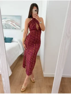 Vestido estampado geometrico GRANATE Greta  (D18)