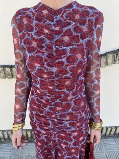 Vestido estampado midi GALA  (D33)