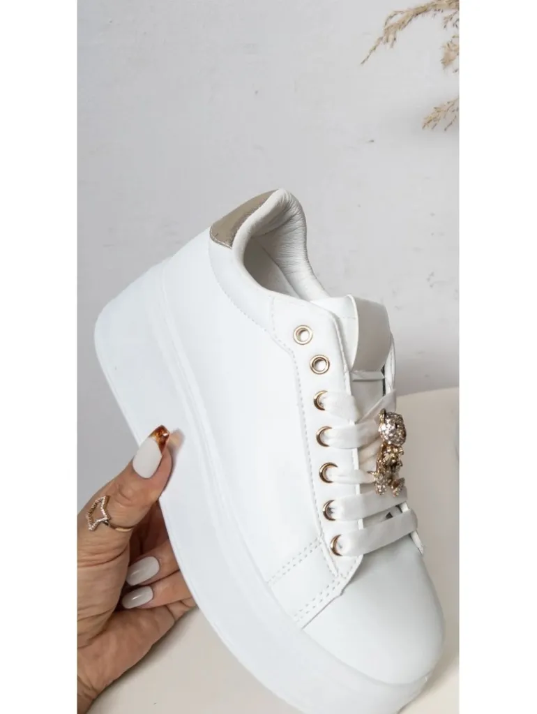 Zapatilla blanca plataforma OSITO DORADO EV500 (AL)