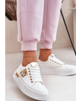 Zapatilla blanca plataforma ABEJA (DT)