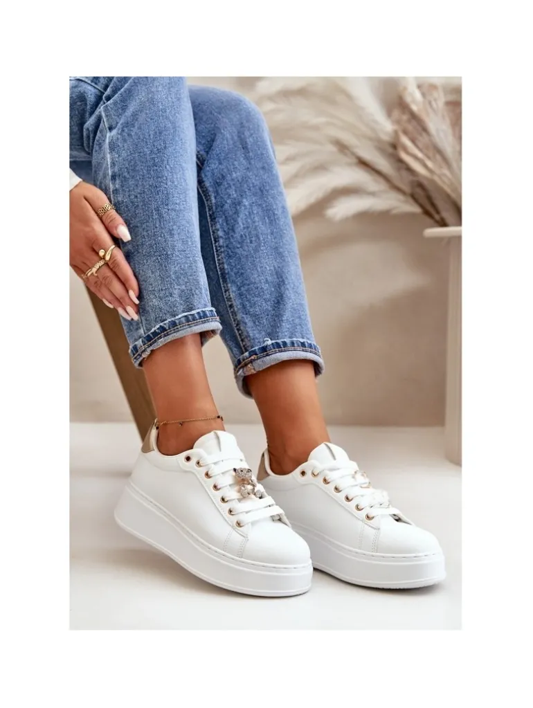 Zapatilla blanca plataforma OSITO DORADO EV500 (AL)