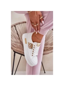 Zapatilla blanca plataforma ABEJA (DT)
