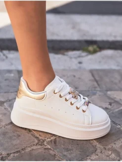 Zapatilla blanca plataforma OSITO DORADO EV500 (AL)