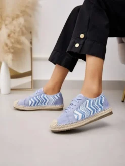 Zapatillas Espardeñas AZUL tejido estampado 8223 (FSA)