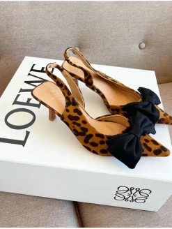 Zapato tacón ANIMAL PRINT en punta LAZO