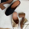Zueco Madeira tacón efecto madera